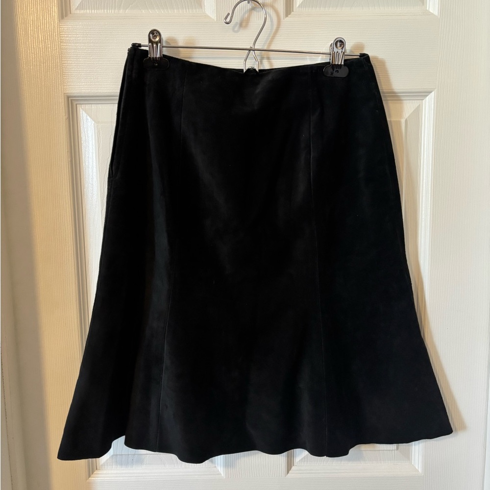Danier Genuine Suede Made in Canada Flared Midi Skirt
